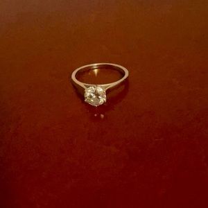 10k Solid White Gold 1ct Moissanite Ring